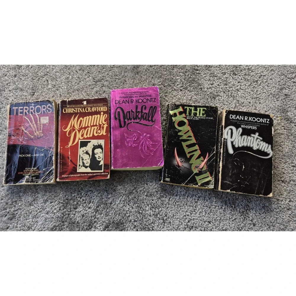 Dean Koontz 5 Vintage‎ Terrors Mommie Dearest, Darkfall The Howling2 Phantoms